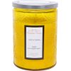 Svece stikla burkā ROMANTIC TIMES, D8xH11cm, ar vāku, dzeltena, (smarža- ar citronu smarža)