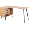 Desk GEORGIA 145x80xH75cm, melamine with oak decor