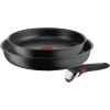 TEFAL Frypan set L7649253 Ingenio Ultimate Frying, Diameter 24/28 cm, Suitable for induction hob, Removable handle, Black