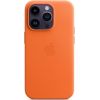 Apple iPhone 14 Pro Leather Case with MagSafe Orange Oriģinālie maciņi