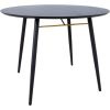 Ēdamgalds LUXEMBOURG D100xH75cm, melns / varš Ēdamistabas galdi