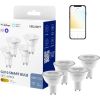 Xiaomi Yeelight Smart Bulb GU10 W1 (Dimmable) 350 lm, 4.8 W, 2700 K, LED, 220-240 V, 15000 h 4PACK