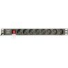 Gembird Power Distribution Unit PDU 8 Schuko Sockets 1U 16A 3 m