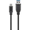 Goobay Sync & Charge Super Speed USB-C to USB A 3.0 charging cable 67890  Round cable, USB-C (male), USB 3.0 male (type A), Black