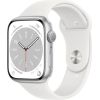 Apple Watch Series 8 GPS 45mm Silver Aluminium Case with White Sport Band - Regular