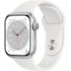 Apple Watch Series 8 GPS 41mm Silver Aluminium Case with White Sport Band - Regular