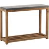 Полка SANDSTONE 95,5x34,5xH75см, полки: фиброцемент, цвет: серый, деревянная рама из акации