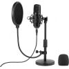 Tracer Studio Pro USB mikrofons datorspēlēm / podkastiem / translācijām Melns + turētājs, pop filtrs