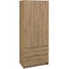 Top E Shop Topeshop SZAFA MALWA ART bedroom wardrobe/closet 5 shelves 2 door(s) Oak