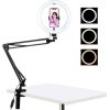 Puluz Desktop arm stand with 26cm LED Vlogging Ring PKT3090B