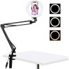 Puluz Desktop arm stand with 20cm LED Vlogging Ring PKT3089B