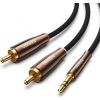 UGREEN AV170 2x RCA cable (Cinch) jack 3.5mm, 1m (black)