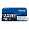 BROTHER TN2420 TWIN-PACK BLACK TONERS (BK = 3,000 PAGES/CARTRIDGE)