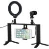 Puluz Dual Handle Vlog kit with LED lamp and microphone Smartphone  PKT3028 PKT3028 Citi kameru aksesuāri 