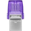 Kingston DataTraveler DT Micro Duo 3C 256 GB, USB Type-C and Type-A, Purple