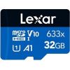 Lexar 32GB, microSDHC, Flash memory class UHS-I Class 10, Adapter