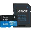 Lexar 64GB High-Performance 633x microSDHC UHS-I, up to 100MB/s read 20MB/s write