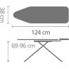 Brabantia gludināmais dēlis B, 1240x380 mm, 22 mm rāmis, titan oval