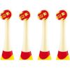 ETA Toothbrush replacement  Yellow/ Red, Number of brush heads included 4