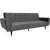 Sofa bed FALUN 214x83xH82cm, grey velvet