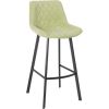 Bāra krēsls NAOMI 43x50.5xH75/100cm melns/zaļš