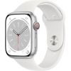 Apple Watch Series 8 GPS + Cellular 45mm Silver Aluminum Case with White Sport Band