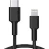 AUKEY CB-CL02 USB cable Quick Charge USB C-Lightning | 1.2m | Black