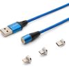 Savio CL-157 USB cable 2 m USB 2.0 USB C Micro USB A/Lightning Blue