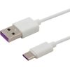 Savio USB – USB type C cable 5A, 1m CL-126 White