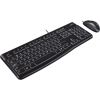 Logitech Desktop MK120 keyboard Mouse included USB QWERTY UK International Black