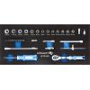 Instrumentu komplekts 1/4" (4-14mm) 34daļu, Hogert