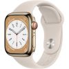 Apple Watch 8 GPS + Cellular 41mm Stainless Steel Sport Band, gold/starlight (MNJC3EL/A)