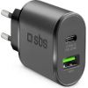 Unknown Travel Charger USB Type-C PD 25W USB AFC By SBS Black
