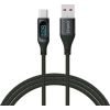 SAVIO USB - USB-C cable with display, CL-172, 1 m, black