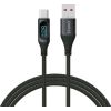 SAVIO USB - USB-C cable with display, CL-172, 1 m, black