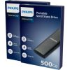 Philips External SSD 500GB Ultra speed Space grey