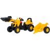 Rolly Toys Pedāļu traktors ar kausu  un piekabi Rolly Kid JCB 023837  (2,5-5 gadiem) Vācija