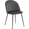 Krēsls LOUISE 49.5x54xH80.5cm melns/pelēks