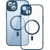 Baseus Frame Transparent Magnetic Case and Tempered Glass set for iPhone 14 Plus (blue)