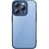 Baseus Glitter Transparent Case and Tempered Glass set for iPhone 14 Pro Max (blue)