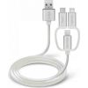 3 In 1 Charging Cable 1.2m By SBS White