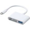 Lightning to USB OTG adapter Joyroom S-H142 SD card reader, microSD (white)