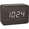 TFA design radio alarm clock in wood look CLOCCO (black)