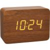 TFA design radio alarm clock in wood look CLOCCO (brown)