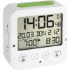 TFA Digital radio alarm clock with temperature BINGO (white/green)