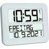 TFA Digital radio clock TIMELINE MAX, wall clock (white)