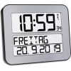 TFA Digital radio clock TIMELINE MAX, wall clock (silver)