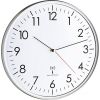 TFA Analogue radio controlled wall clock (white/silver)