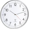 TFA Analogue radio controlled wall clock (white/silver)