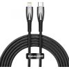 USB-C cable for Lightning Baseus Glimmer Series, 20W, 2m (Black)